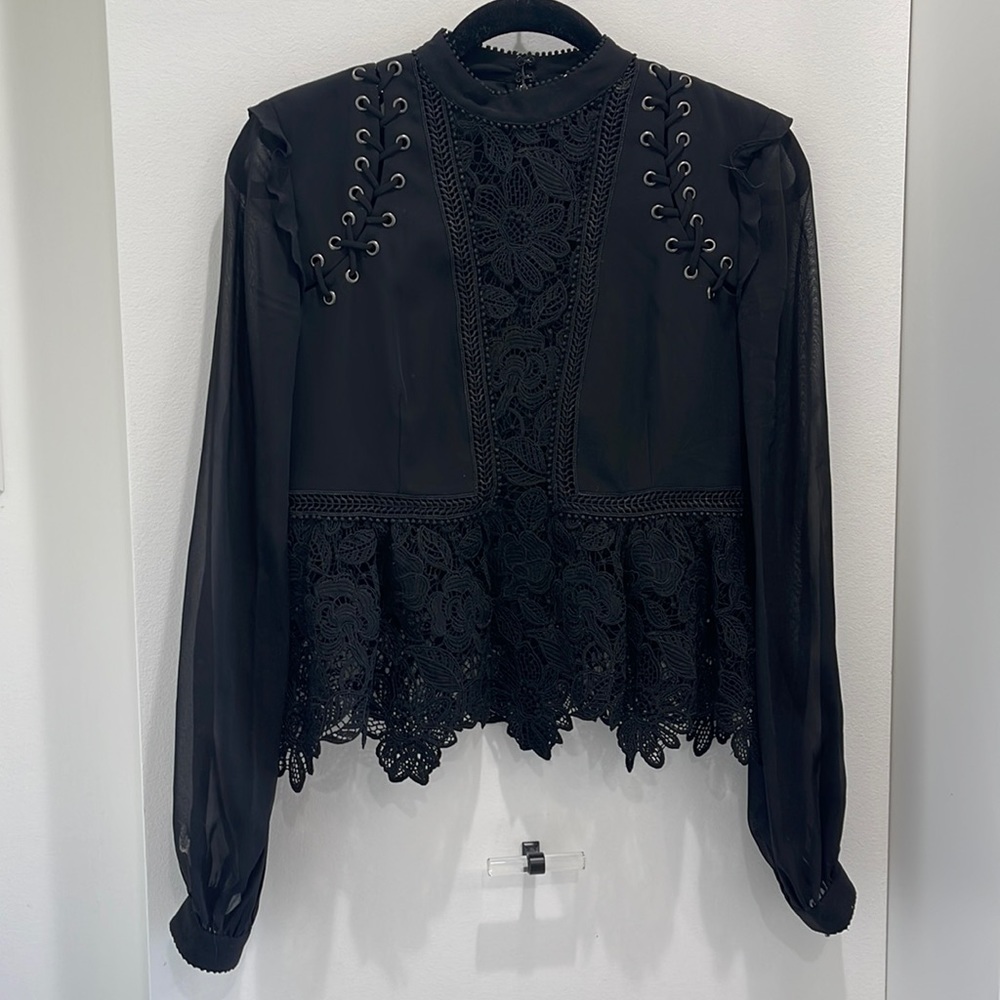 Great Condition Self-Portrait Floral Long-Sleeve Top